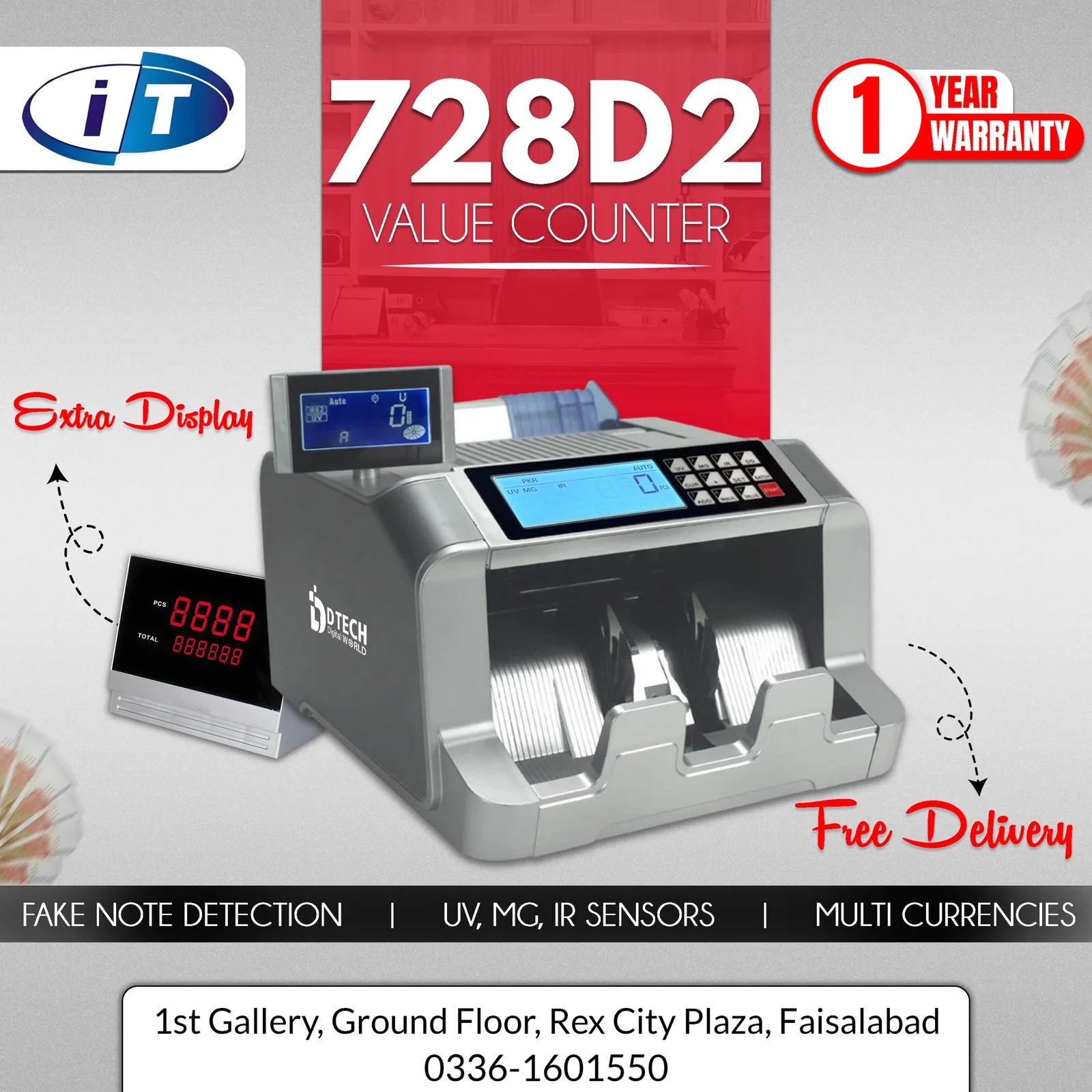 728D2 CASH COUNTING MECHINE