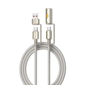 LDNIO LC18 4-in-1 Fast Charging Cable with Electronic Lighter (65W PD, 1.2m)