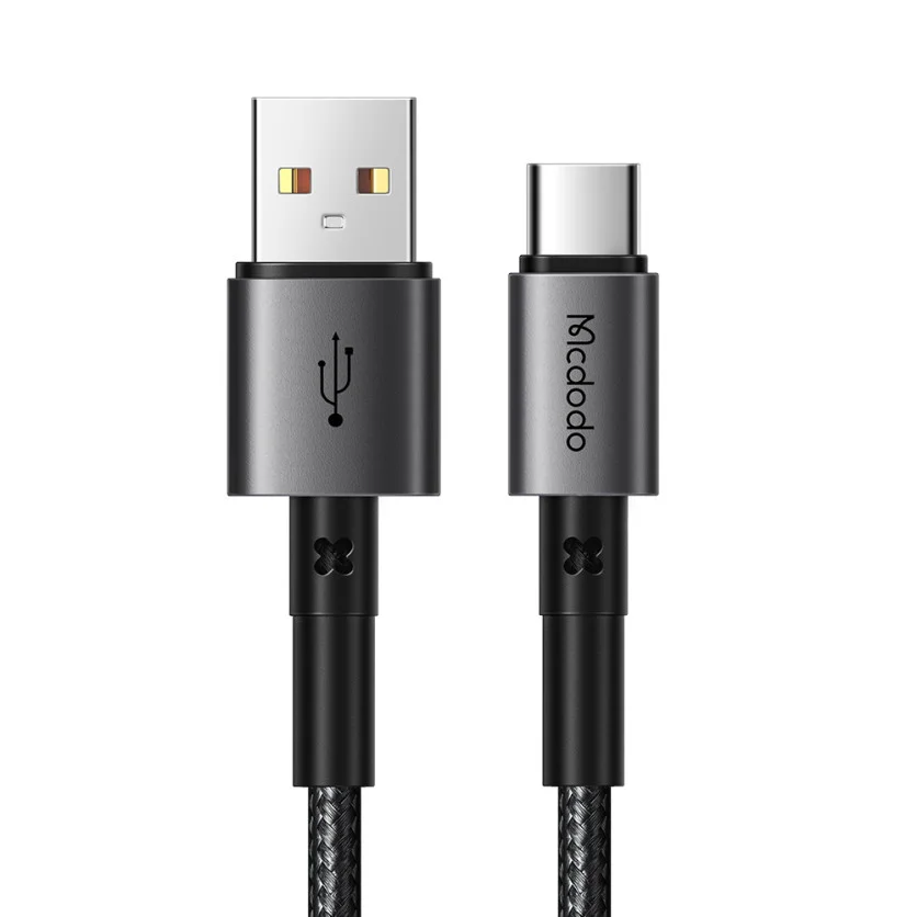 Mcdodo USB-A to USB-C Fast Charging & Data Cable (Nylon Braided, Black)