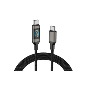 Micropack MC-C240 240W USB-C to USB-C PD 3.1 fast charging braided cable 1m black