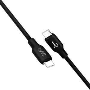 Taar Prime 60W black flexible TPE USB-C to USB-C fast charging cable 1 meter