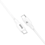 Taar Prime 60W white flexible TPE USB-C to USB-C fast charging cable 1 meter