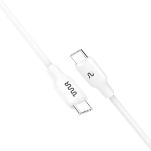Taar Prime 60W white flexible TPE USB-C to USB-C fast charging cable 1 meter