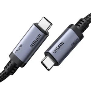 Ugreen 65383 1 meter black flexible TPE USB-C to USB-C fast charging cable
