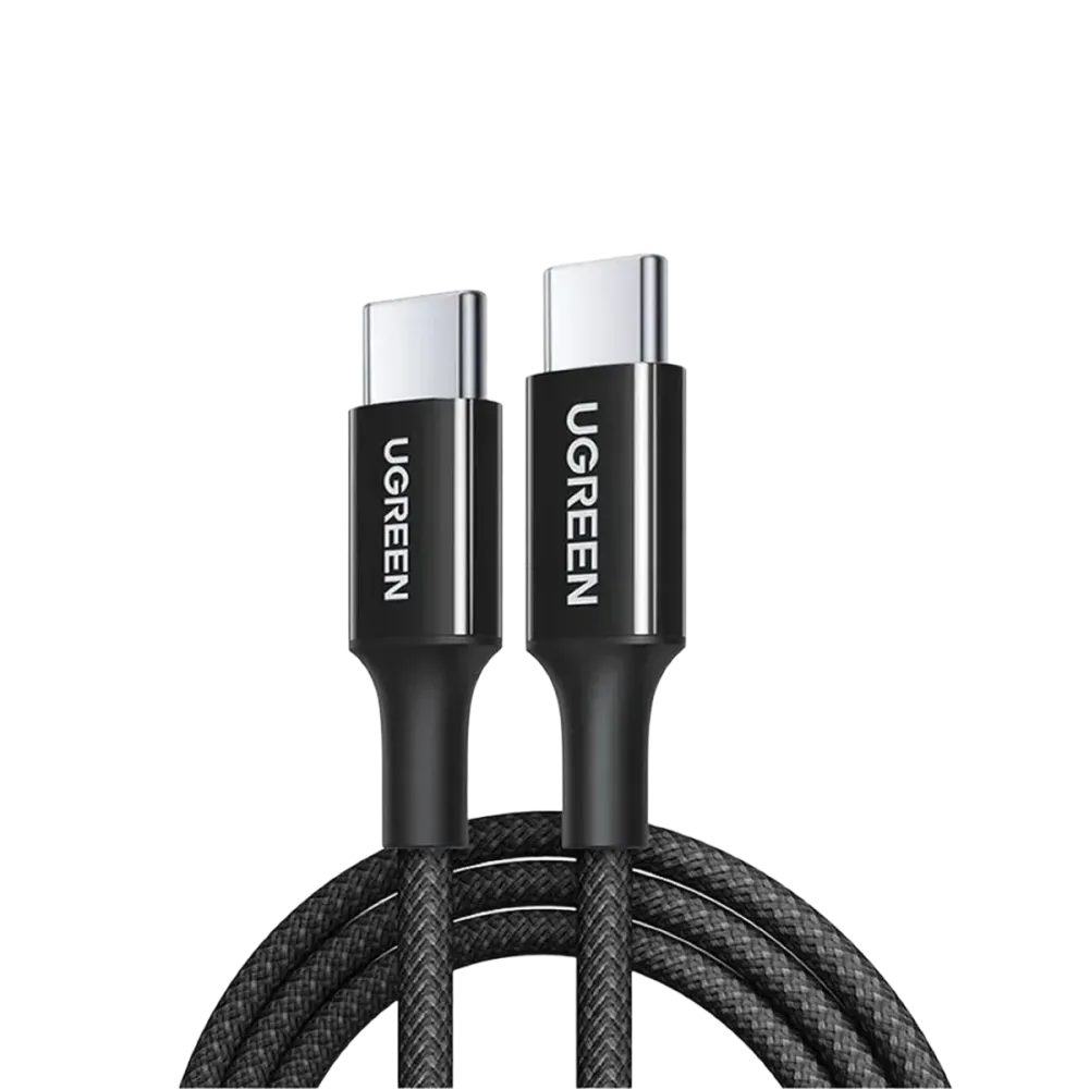 Ugreen 35254 100W USB-C to USB-C black nylon braided fast charging cable 1 meter