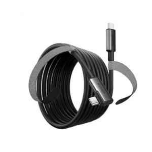 Ugreen 90629 90-degree right angle USB-C to USB-C VR link cable 5m black coiling strap