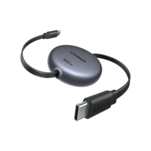 UGREEN 65905 100W USB-C to USB-C PD 3.0 retractable fast charging cable 1m space gray