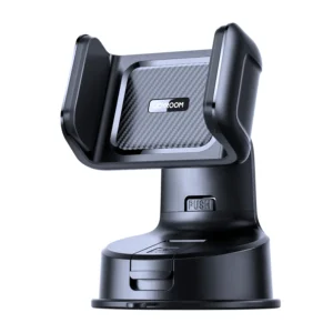 JOYROOM JR-ZS284 black dashboard car phone holder with adjustable clamp holding smartphone