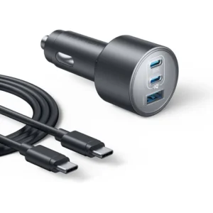 Anker Nano 167.5W 3-Port Fast Car Charger with Type-C Cable B2737 - Data Cable Store PK